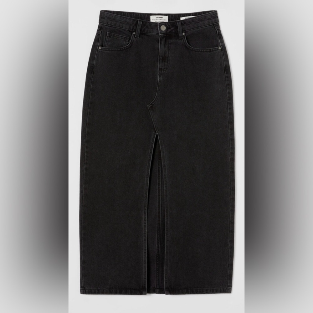 Cotton On Bailey Denim Maxi Skirt Graphite Black